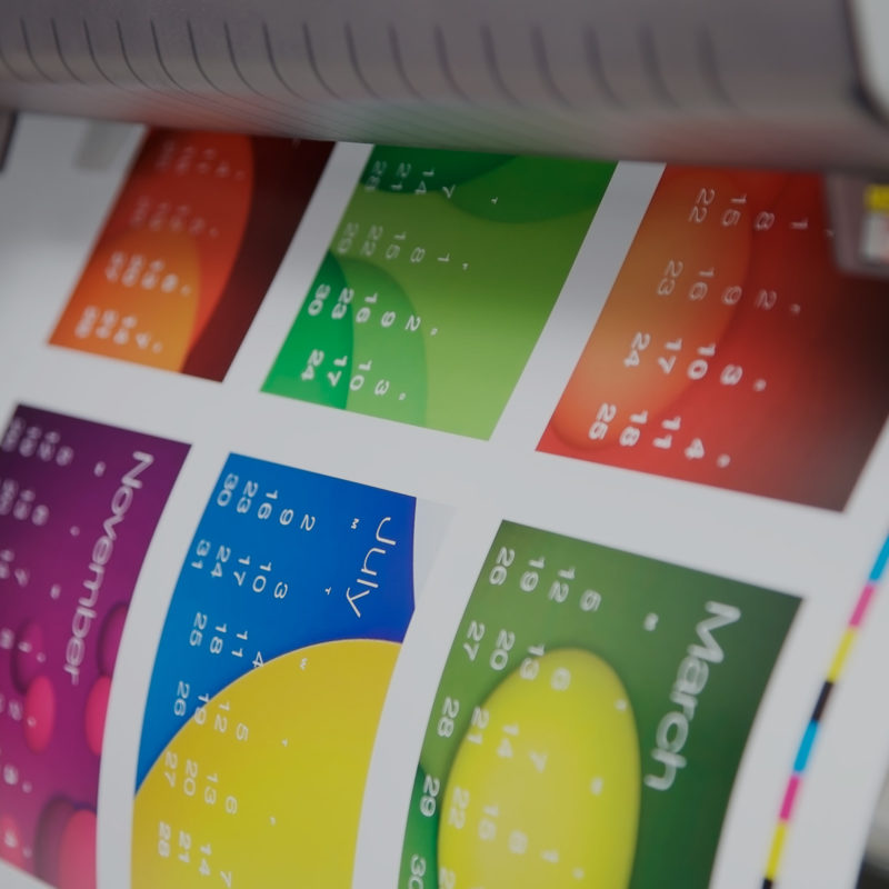 full-color calendar printing on digital press